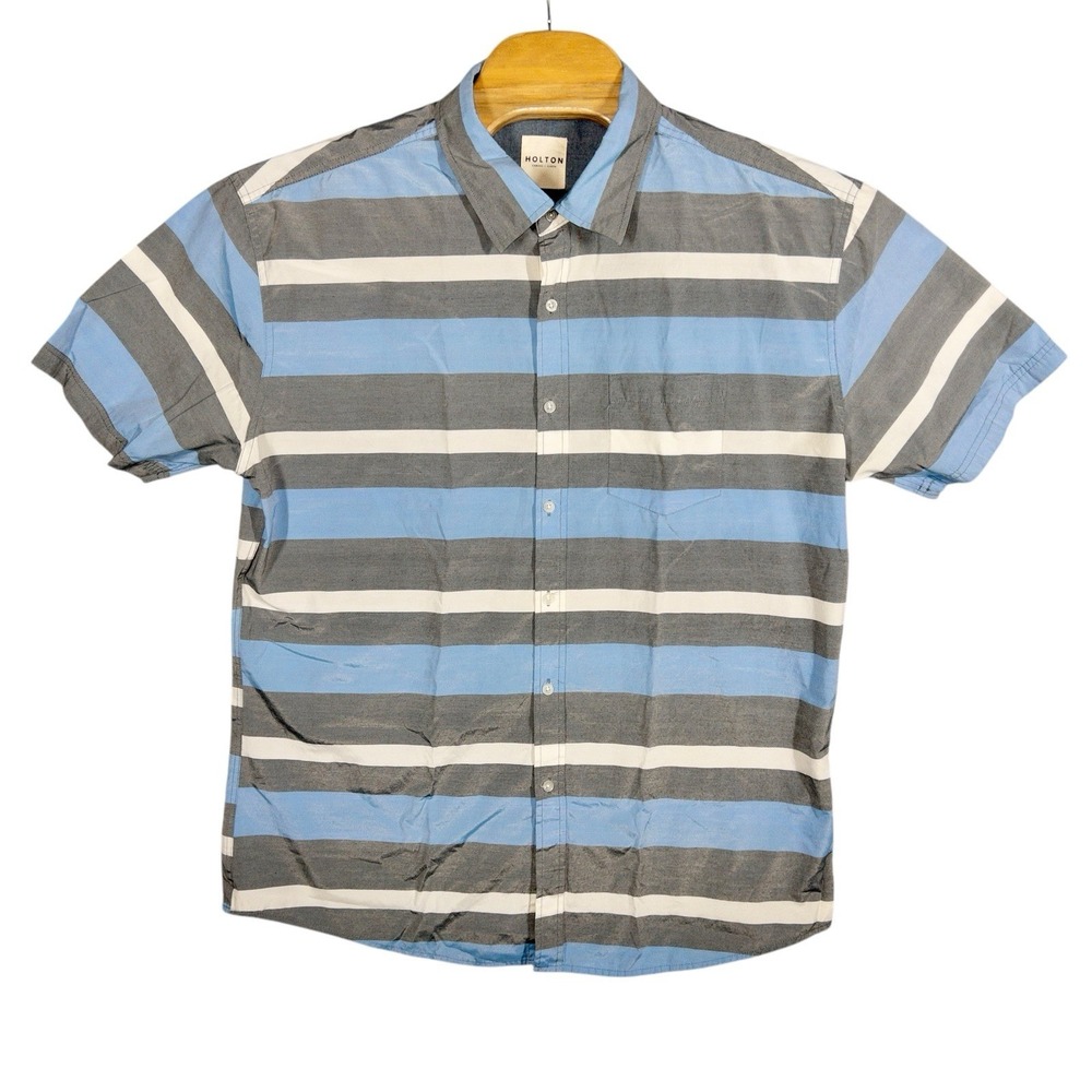 Holton Canvas Cloth Button Up Shirt Mens XXL Office Business Casual‎ Preppy